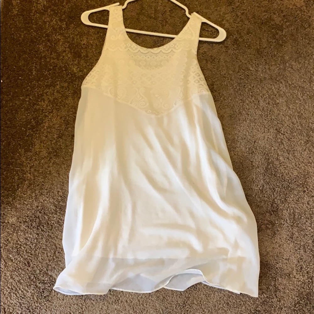 WHITE CUTE MINI DRESS